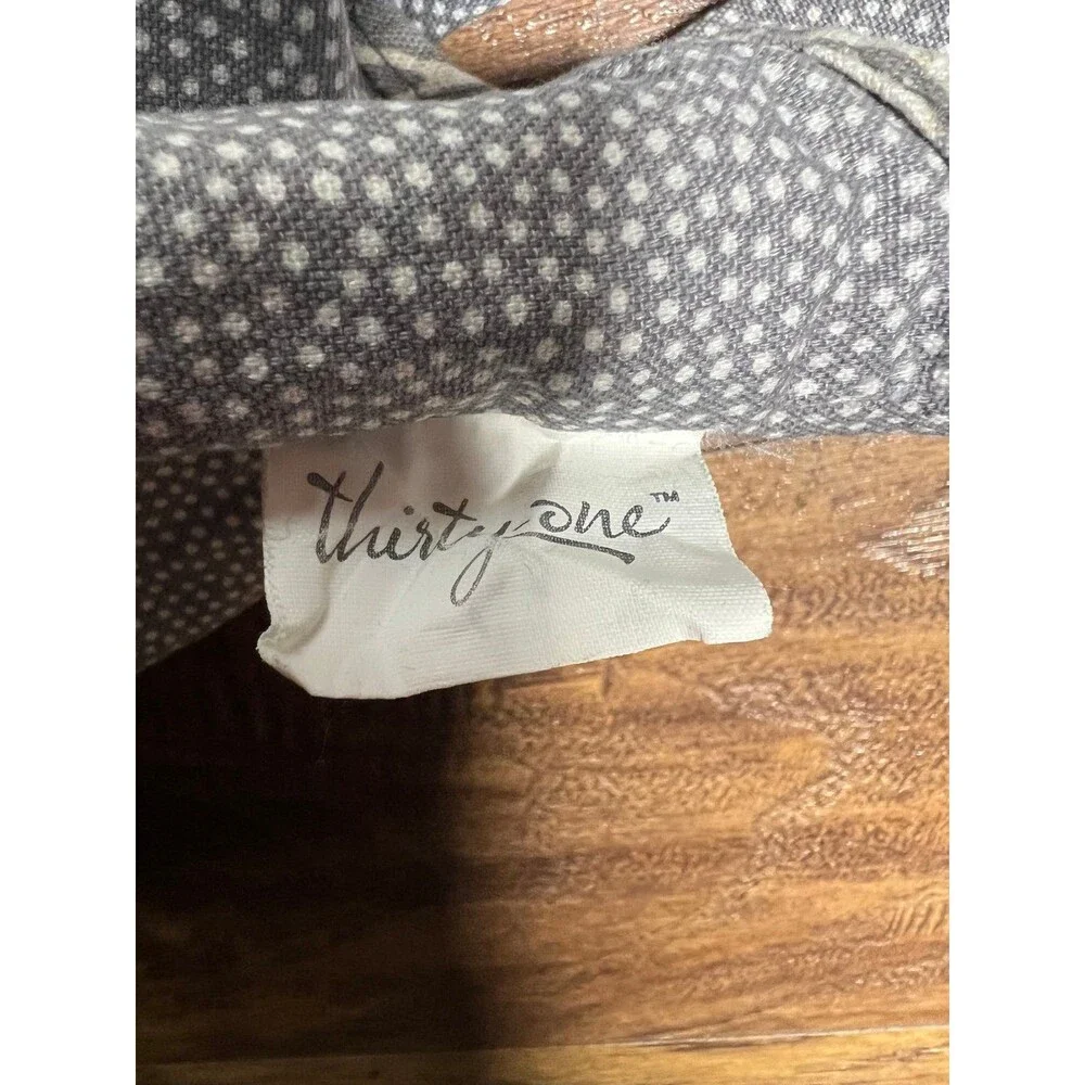 Thirty One Gray Floral and Paisley Reversible Crossbody/Shoulder Hobo Bag